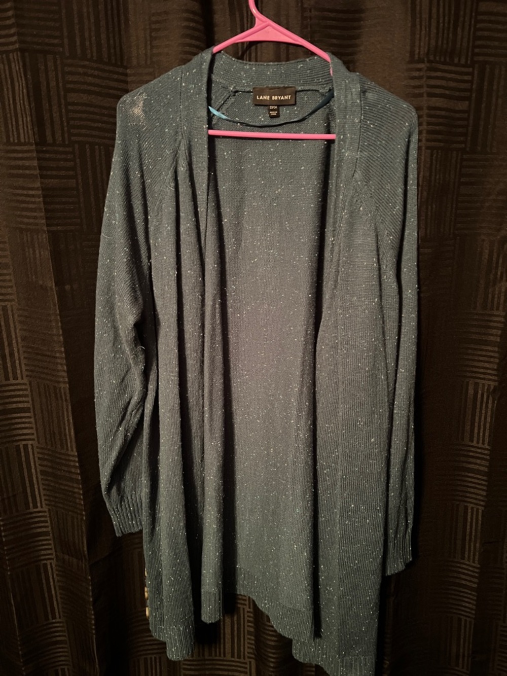 Lane Bryant Charcoal Sparkle Open Cardigan